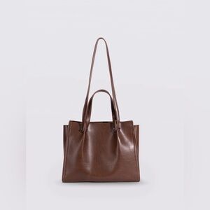NEW Noirvere Paola Carryall Small Tote Bag in Brown